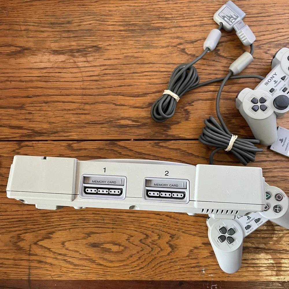 Sony PlayStation PS1 Console Gray Complete SCPH-9001 Controllers Mem Card Cables